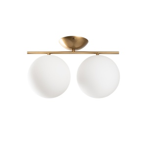 Plafoniera aurie din metal cu 2 becuri Luminar The Home Collection