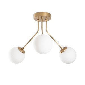 Plafoniera aurie din metal cu 3 becuri Orıon The Home Collection