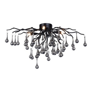 Plafoniera neagra din metal cu 4 becuri Icicle Zuma Line