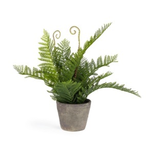 Planta artificiala cu ghiveci din ciment 35 cm Filicopsida Kave Home