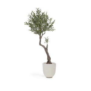 Planta artificiala cu ghiveci din metal 140 cm Olive Kave Home