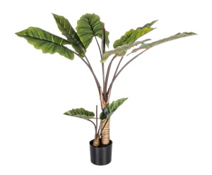Planta artificiala cu ghiveci verde din fibre sintetice 134 cm Dieffenbachia Bizzotto