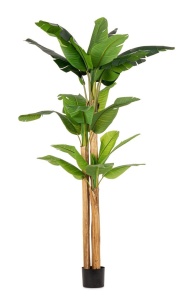 Planta artificiala cu ghiveci verde din plastic 280 cm Banana Bizzotto