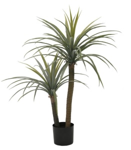 Planta artificiala verde/neagra din fibre sintetice 110 cm Dracaena Bizzotto