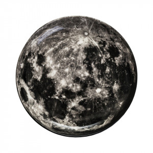 Platou alb/negru din portelan 30 cm Moon Seletti