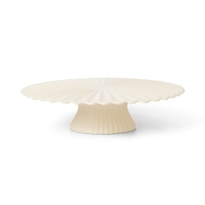Platou cu picior alb antic din ceramica 10 cm Fountain Ferm Living