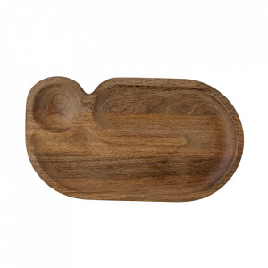 Platou servire maro din lemn de mango 21x36 cm Saben Creative Collection