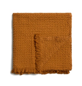Pled galben mustar din bumbac 130x170 cm Nulina Kave Home