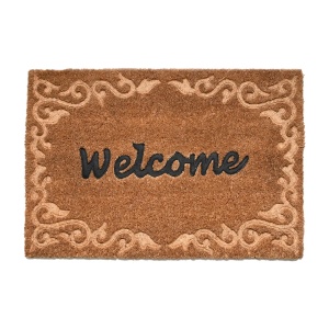 Pres intrare maro din fibre naturale 40x61 cm Welcome Esschert Design