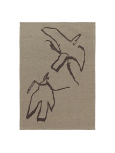 Prosop pentru bucatarie verde/maro din bumbac 50x70 cm Vuelo Ferm Living