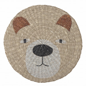 Protectie masa maro din fibre naturale 38 cm Malla Bloomingville Mini