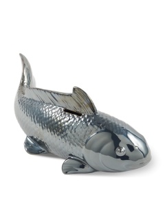 Pusculita argintie din ceramica 14 cm Fish Pols Potten