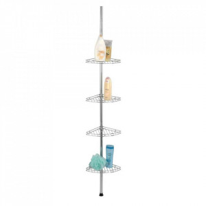 Raft pentru baie argintiu din metal 28 cm Prea Wenko