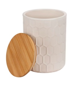 Recipient cu capac alb/maro din ceramica 1.3 L Maya Wenko