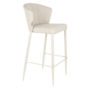 Scaun bar bej din textil Georgia Dutchbone