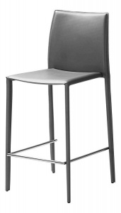 Scaun bar din piele ecologica gri Boreale Zago