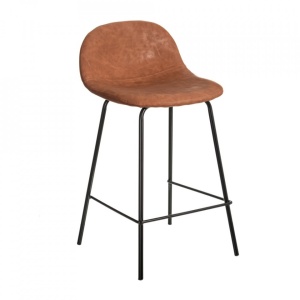 Scaun bar din piele ecologica maro Tele The Home Collection