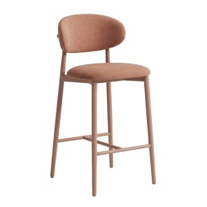 Scaun bar din textil maro teracota Nixa Quiet Object