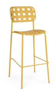 Scaun bar exterior ocru din metal Clover Bizzotto