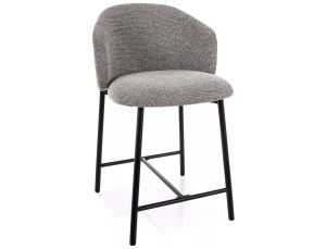 Scaun bar gri din textil Osaka The Home Collection