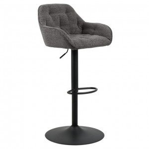 Scaun bar gri/negru din textil Brooke Quiet Object