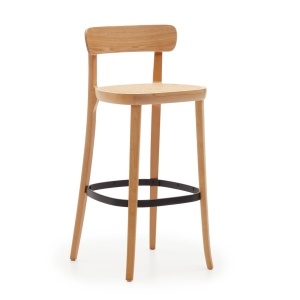 Scaun bar maro din lemn Romane Kave Home