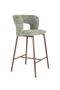 Scaun bar verde din textil Chelsea Quiet Object