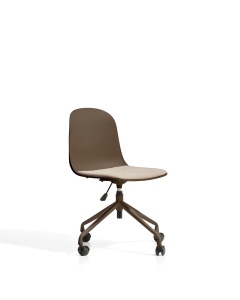 Scaun birou rotativ maro din textil Debari Kave Home