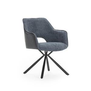 Scaun dining albastru din textil Mariel The Home Collection