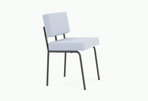 Scaun dining albastru gheata /negru din textil Monday Kvadrat Vidar Ice - 723 FEST