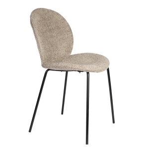 Scaun dining bej din textil Bonnet Zuiver