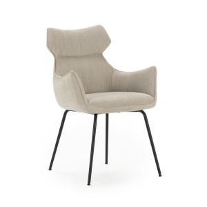 Scaun dining bej din textil Dara The Home Collection