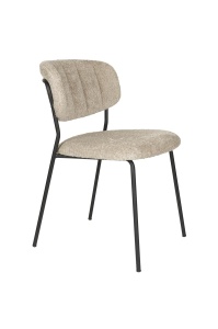 Scaun dining bej din textil Jolien Boucle Quiet Object