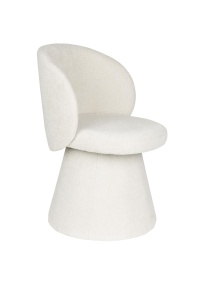 Scaun dining bej din textil Milly Zuiver