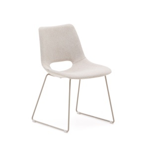 Scaun dining bej din textil Zahara Kave Home