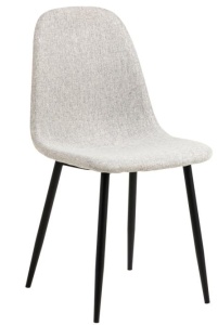 Scaun dining bej /negru din textil Celia Quiet Object