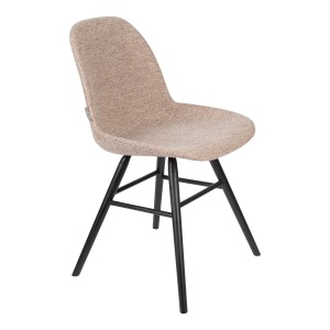 Scaun dining crem din textil Albert Kuip Soft Zuiver