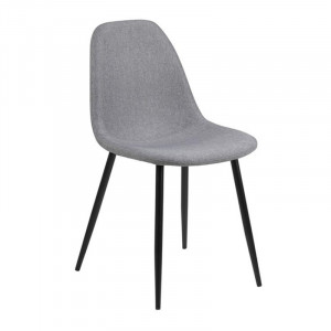 Scaun dining din textil gri deschis Wilma Quiet Object