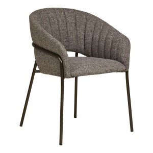 Scaun dining din textil gri inchis Costa House Nordic