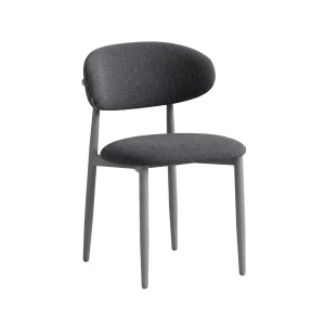 Scaun dining din textil gri Nixa Quiet Object