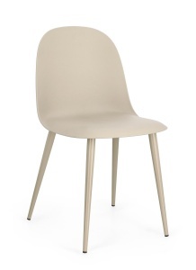 Scaun dining exterior bej din plastic Ella Bizzotto