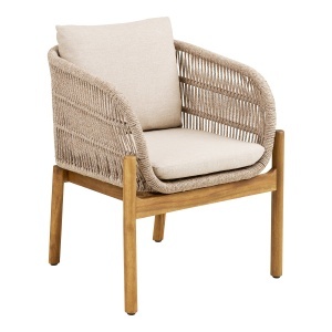 Scaun dining exterior din textil bej Terracina House Nordic