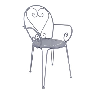 Scaun dining exterior mov/gri din metal Belle Époque Arms Esschert Design