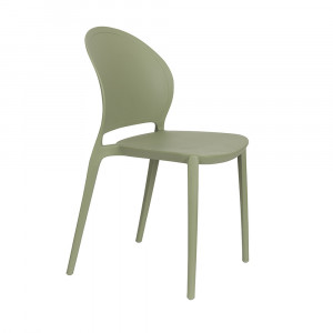 Scaun dining exterior verde din plastic Sjoerd Quiet Object