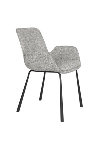 Scaun dining gri din textil Brit Zuiver