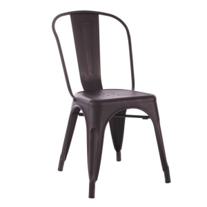 Scaun dining gri inchis din metal Dallas The Home Collection