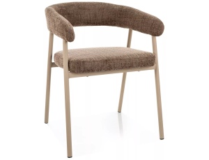 Scaun dining maro cappuccino din textil Katana Full The Home Collection