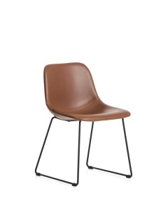 Scaun dining maro din piele ecologica Zahara Kave Home