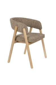 Scaun dining maro din textil Bright Arms Zuiver