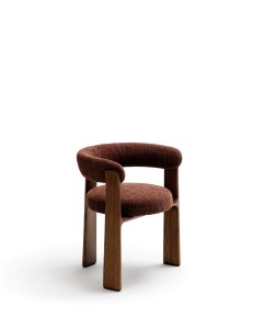 Scaun dining maro din textil Granite Chenille Kave Home